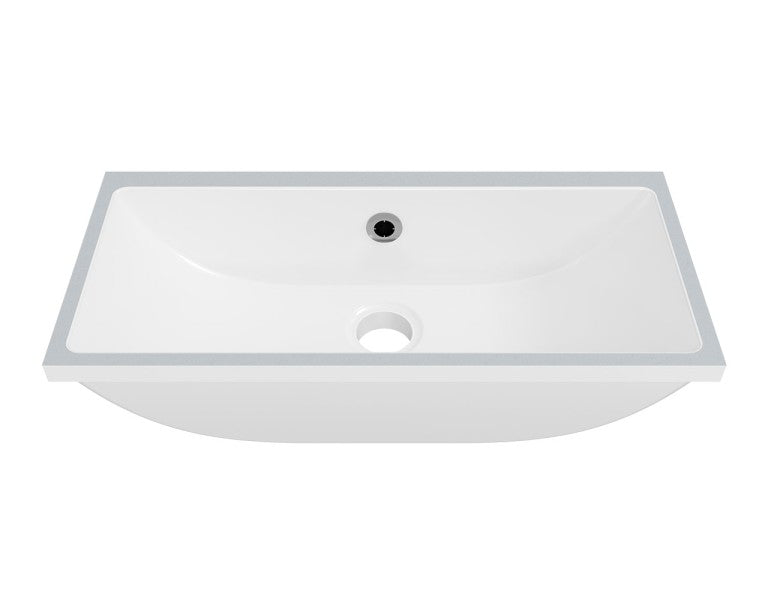 Ruby Undermount Basin 530mm Gloss White