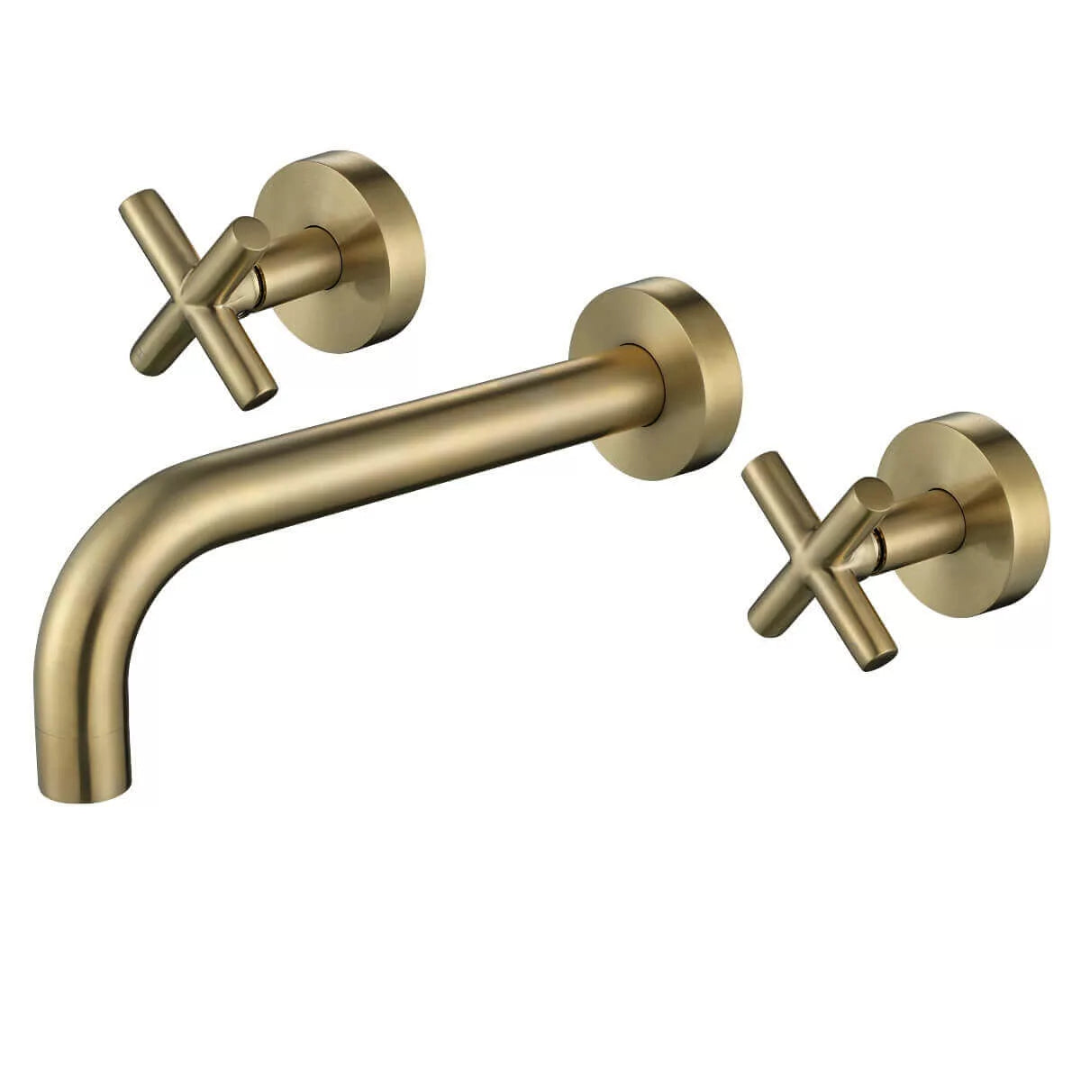 Ryker - Brushed Brasse Bath Spout w Wall Top Assemblies
