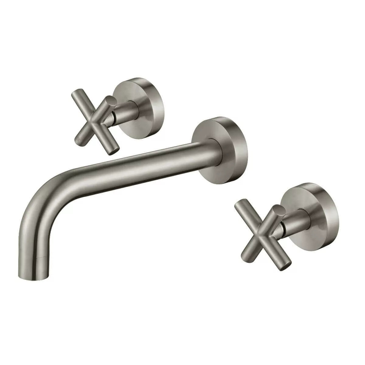 Ryker - Brushed Nickel Bath Spout w Wall Top Assemblies