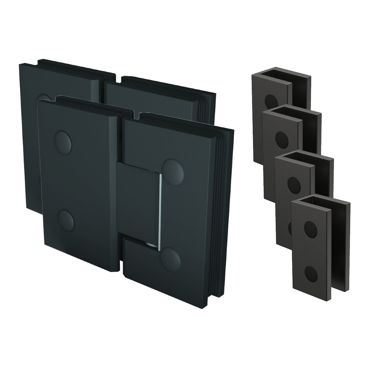 Purity - Matte Black Shower Enclosure Hardware Kit