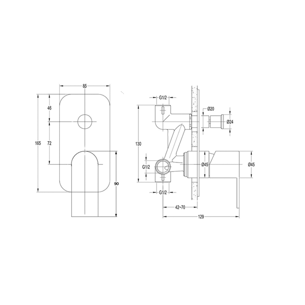 Zenon - Shower Mixer Diverter
