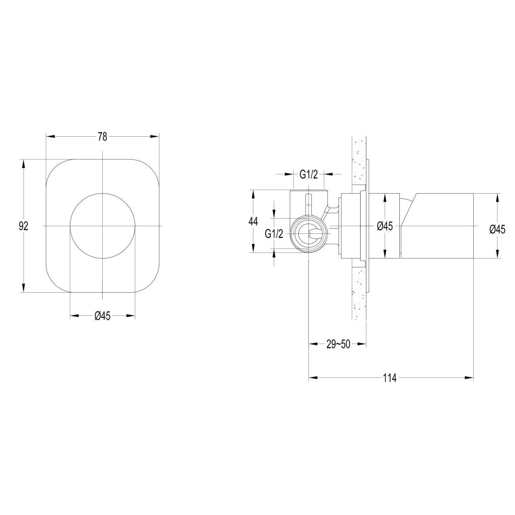 Zenon - Noir Shower Mixer