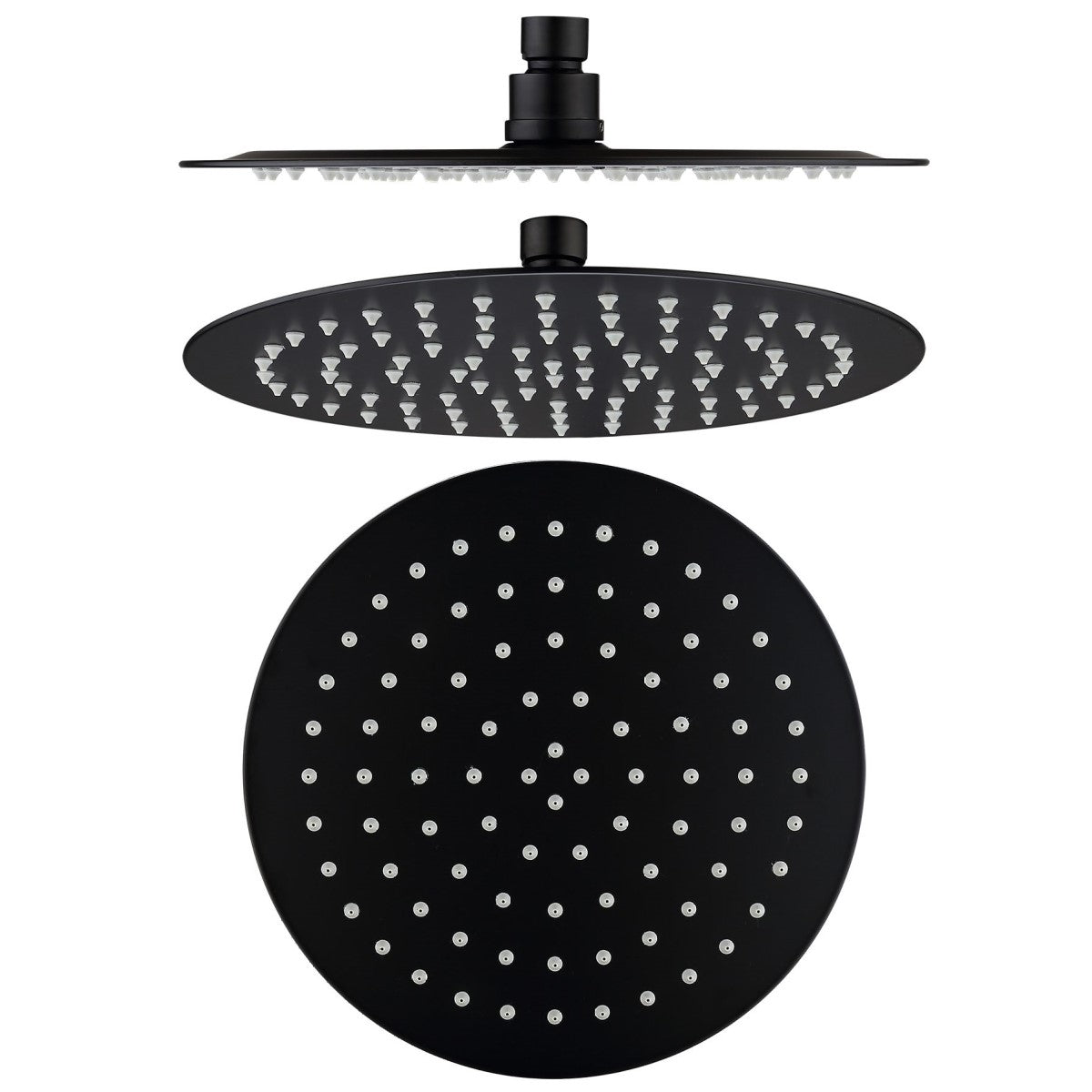 Cresta - Matte Black 250mm Square Shower Head