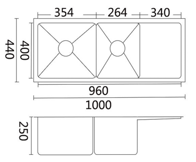 Luminare - Sink 1000 x 440mm