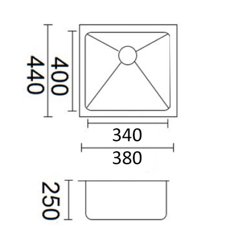 Luminare - Sink 380 x 440mm