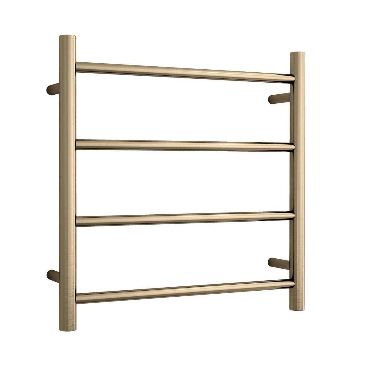 Thermorail - Straight/Round 550x550x122mm 41Watts 4 Bars - Brushed Brass