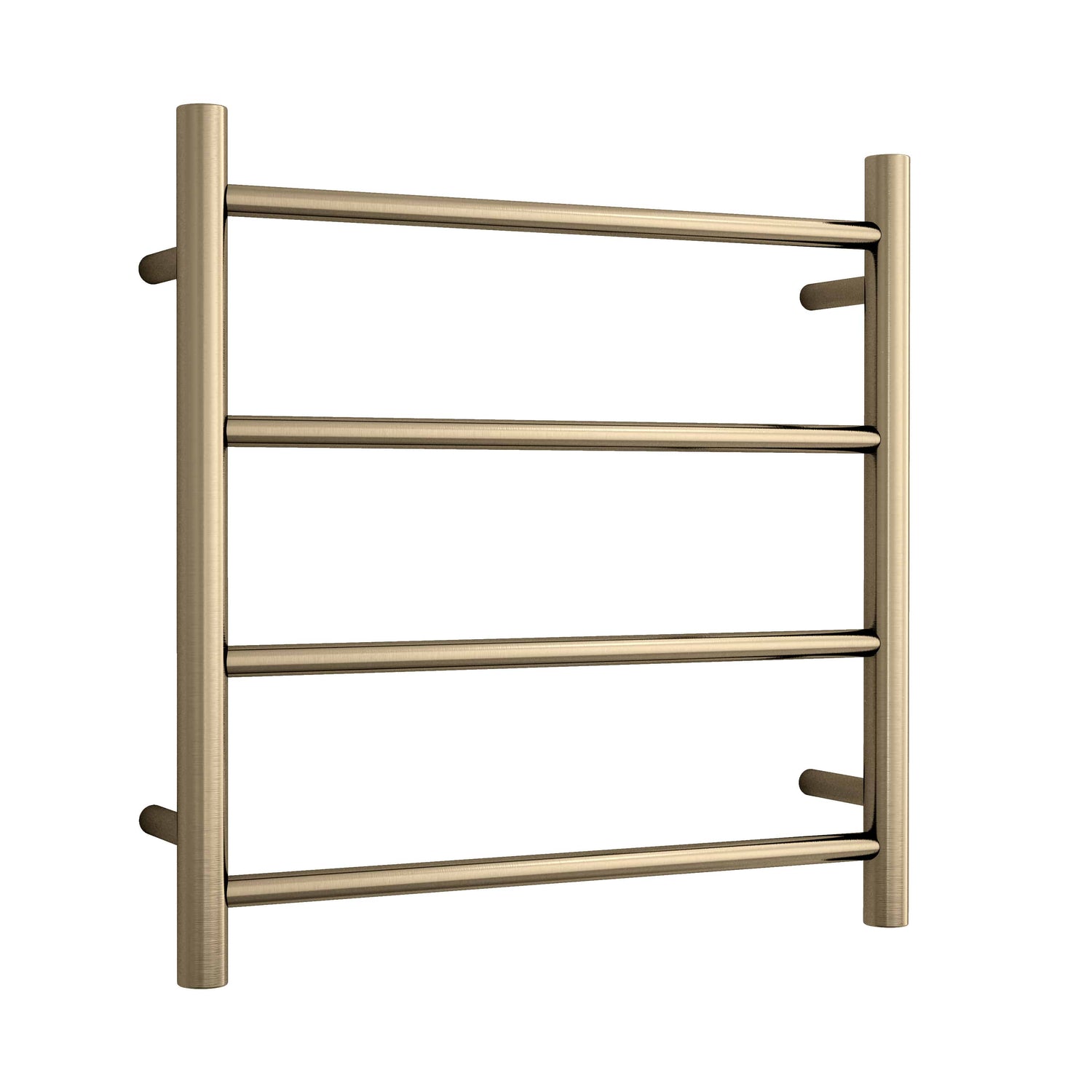 Thermorail - Straight/Round 550x550x122mm 41Watts 4 Bars - Brushed Brass