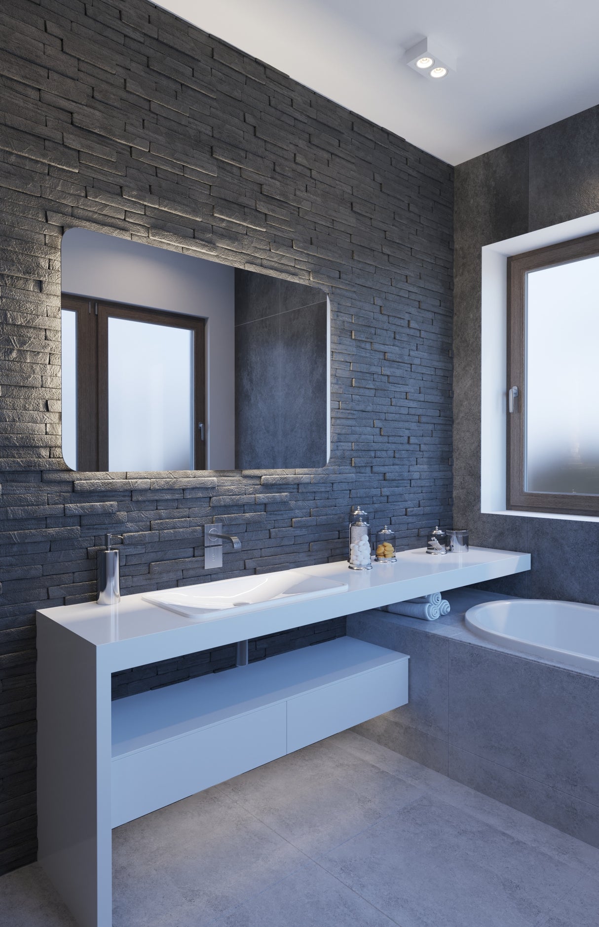 Ablaze - Backlit Rectangle Mirror with Curved Corners and Cool Light 1200x800mm 108Watts - Includes Mirror Demister