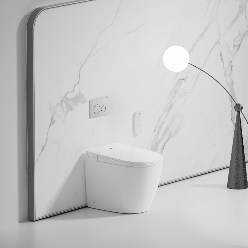 Crawford - ST21 Smart Toilet inc Brushed Nickel Flush Plate