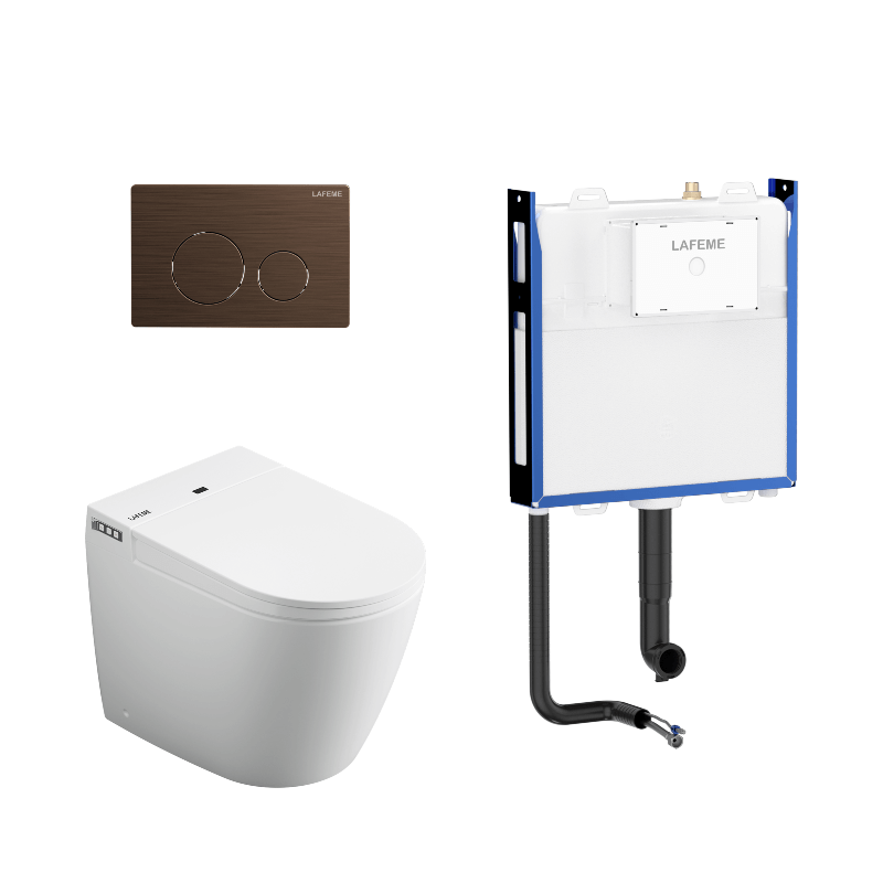 Crawford - ST21 Smart Toilet inc Brushed Bronze Flush Plate
