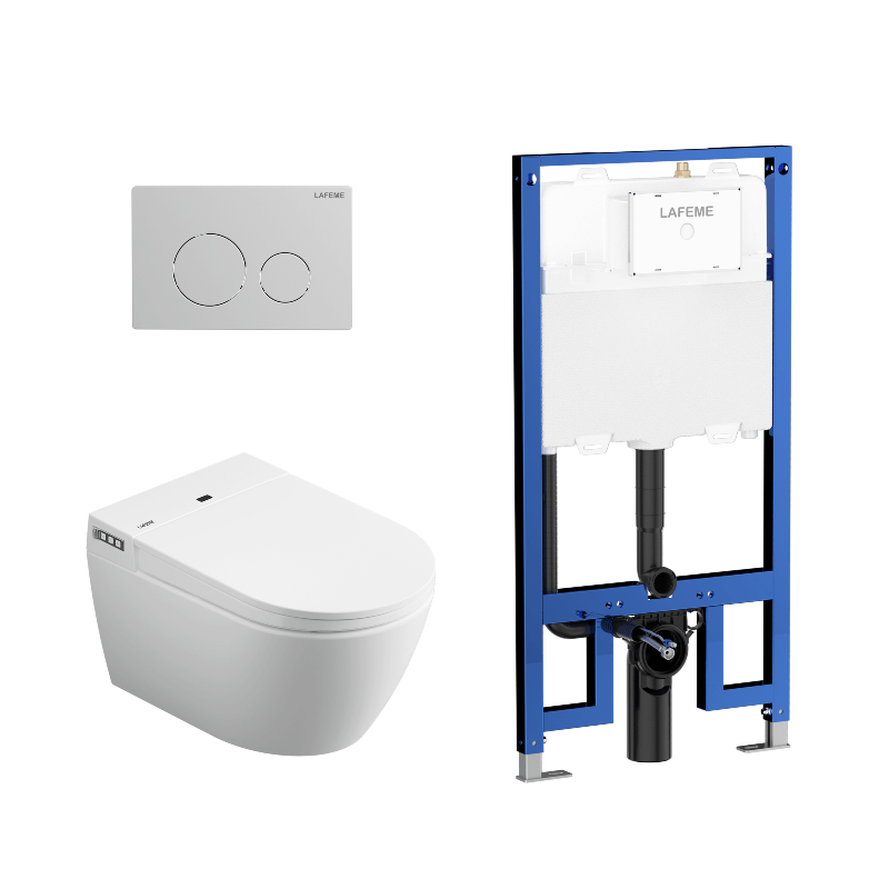 Sesto - ST22 Smart Toilet inc Brushed Nickel Flush Plate