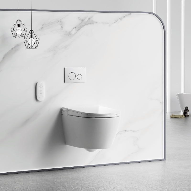 Sesto - ST22 Smart Toilet inc Brushed Nickel Flush Plate