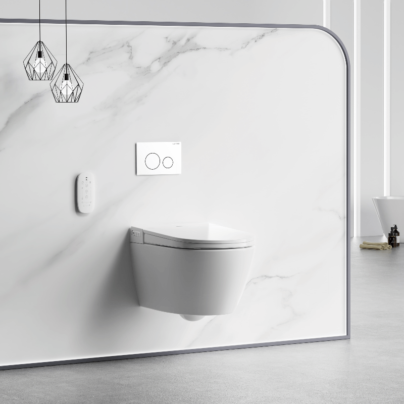 Sesto - ST22 Smart Toilet inc Matte White Flush Plate