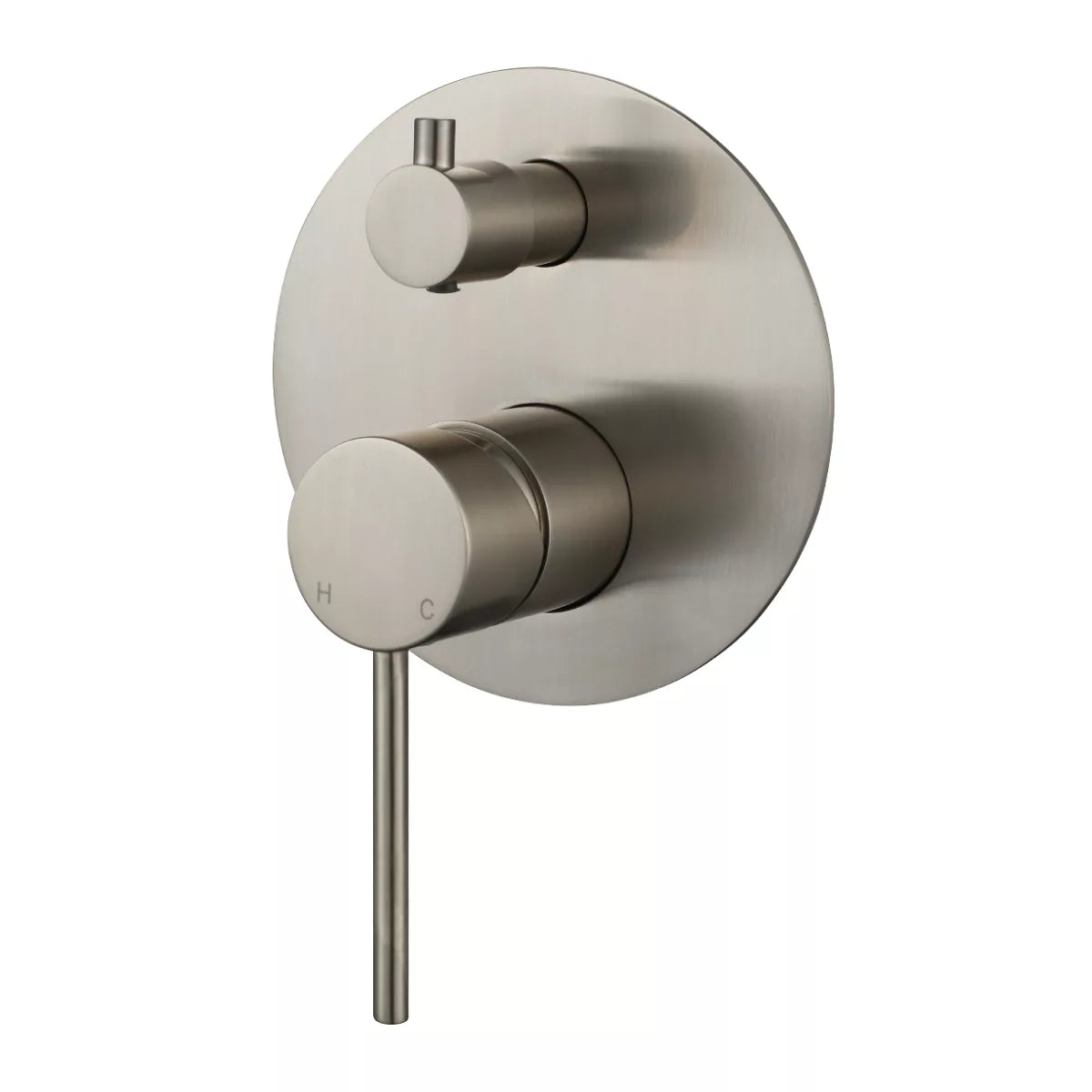 Star Mini - Brushed Nickel Wall Mixer w Diverter