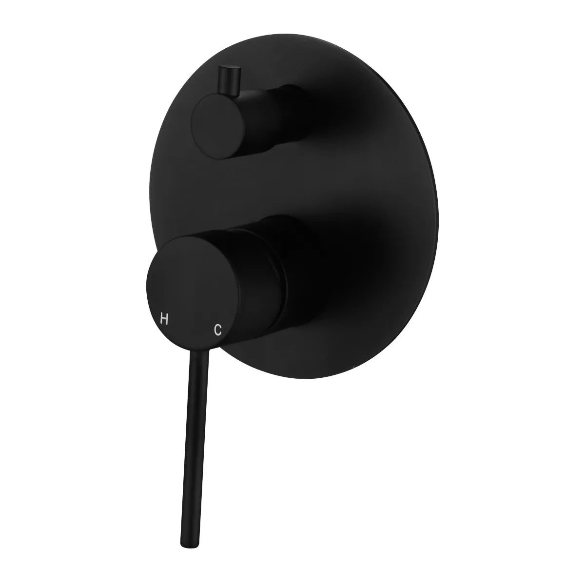 Star Mini - Matte Black Wall Mixer w Diverter