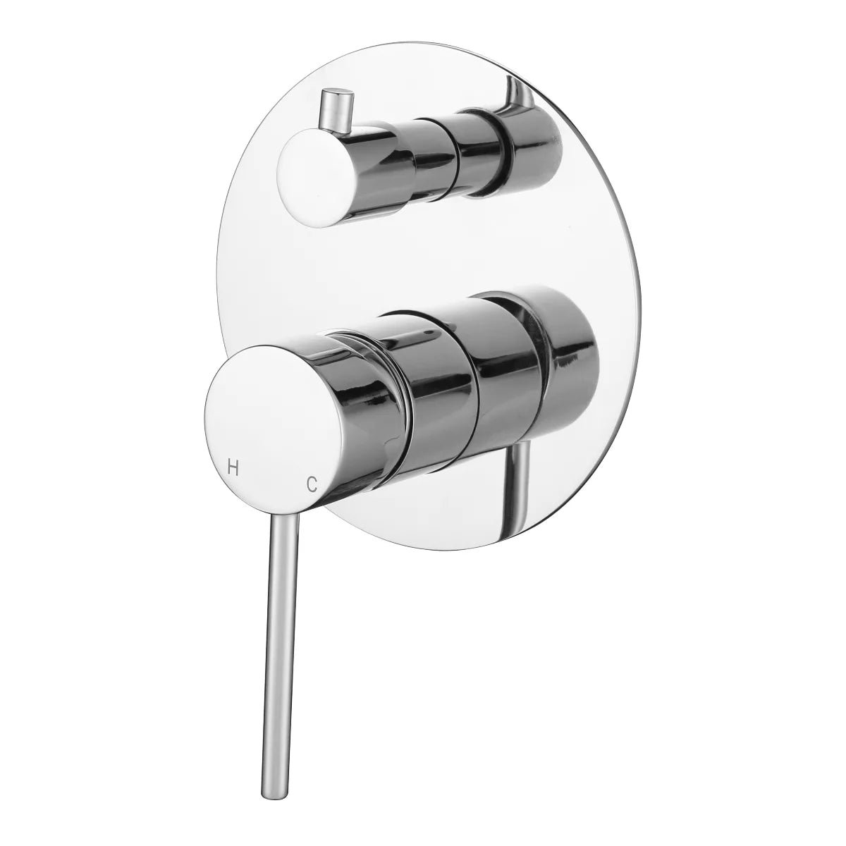 Star Mini - Polished Chrome Wall Mixer w Diverter