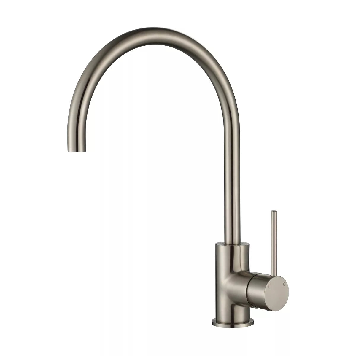Star Mini - Brushed Nickel Swivel Gooseneck Kitchen Mixer