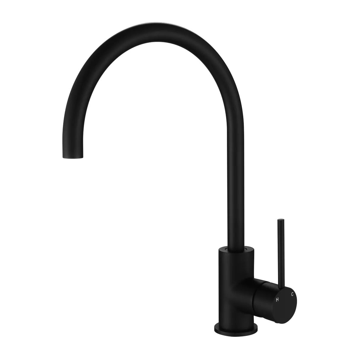 Star Mini - Matte Black Swivel Gooseneck Kitchen Mixer