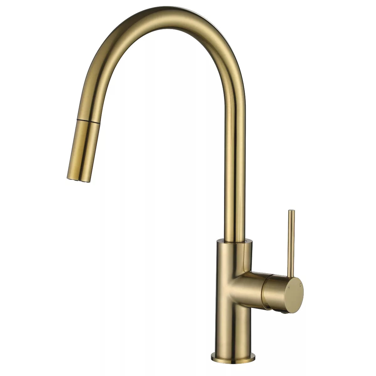 Star Mini - Brushed Brass Kitchen Mixer w Pull Out Hose