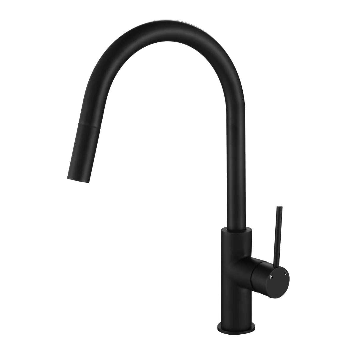 Star Mini - Matte Black Kitchen Mixer w Pull Out Hose