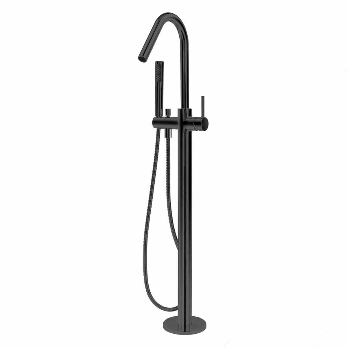 Star Mini - Matte Black Freestanding Bath Spout w Handshower