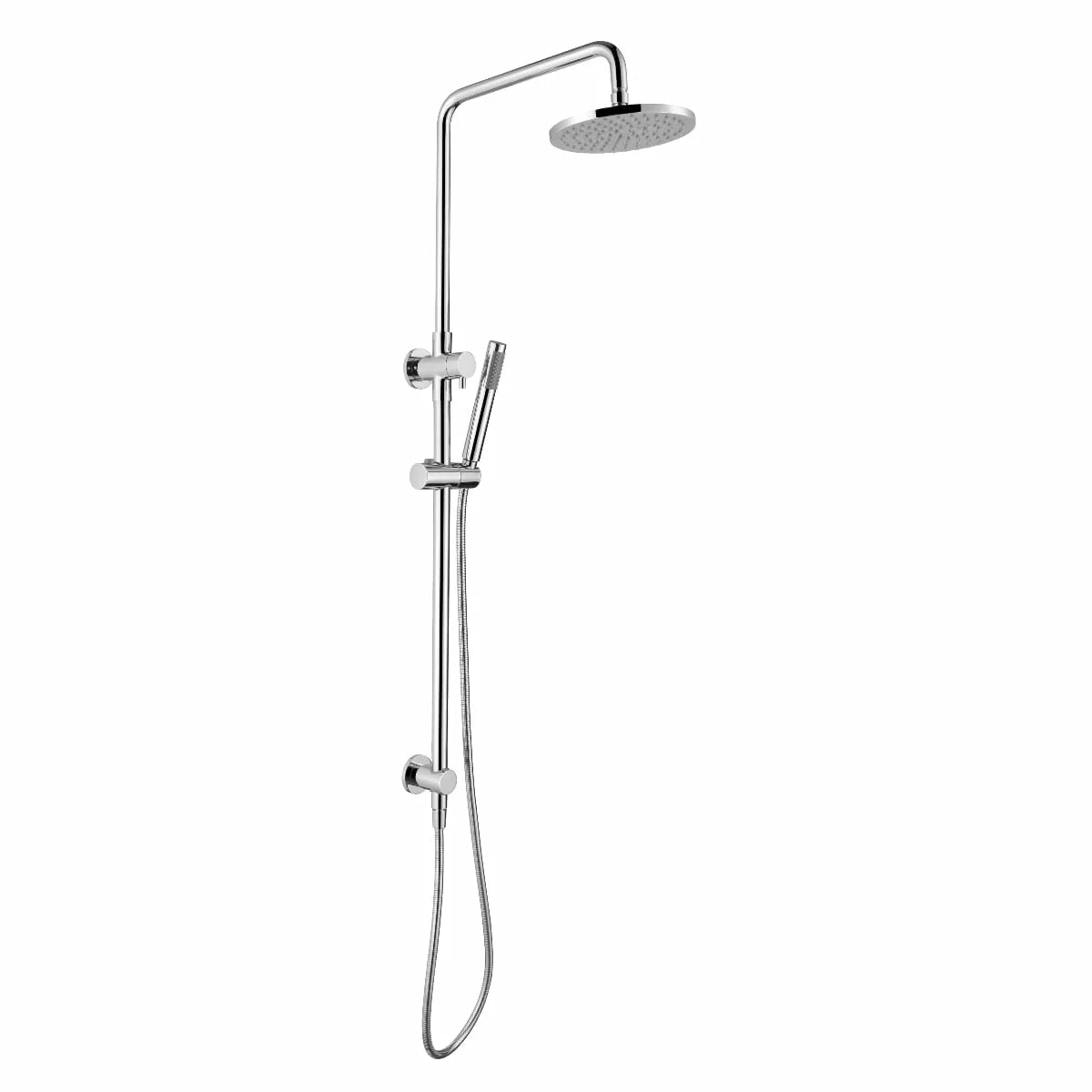 Star Mini - Polished Chrome Integrated Shower Rail with Handshower and 200mm Overhead Shower