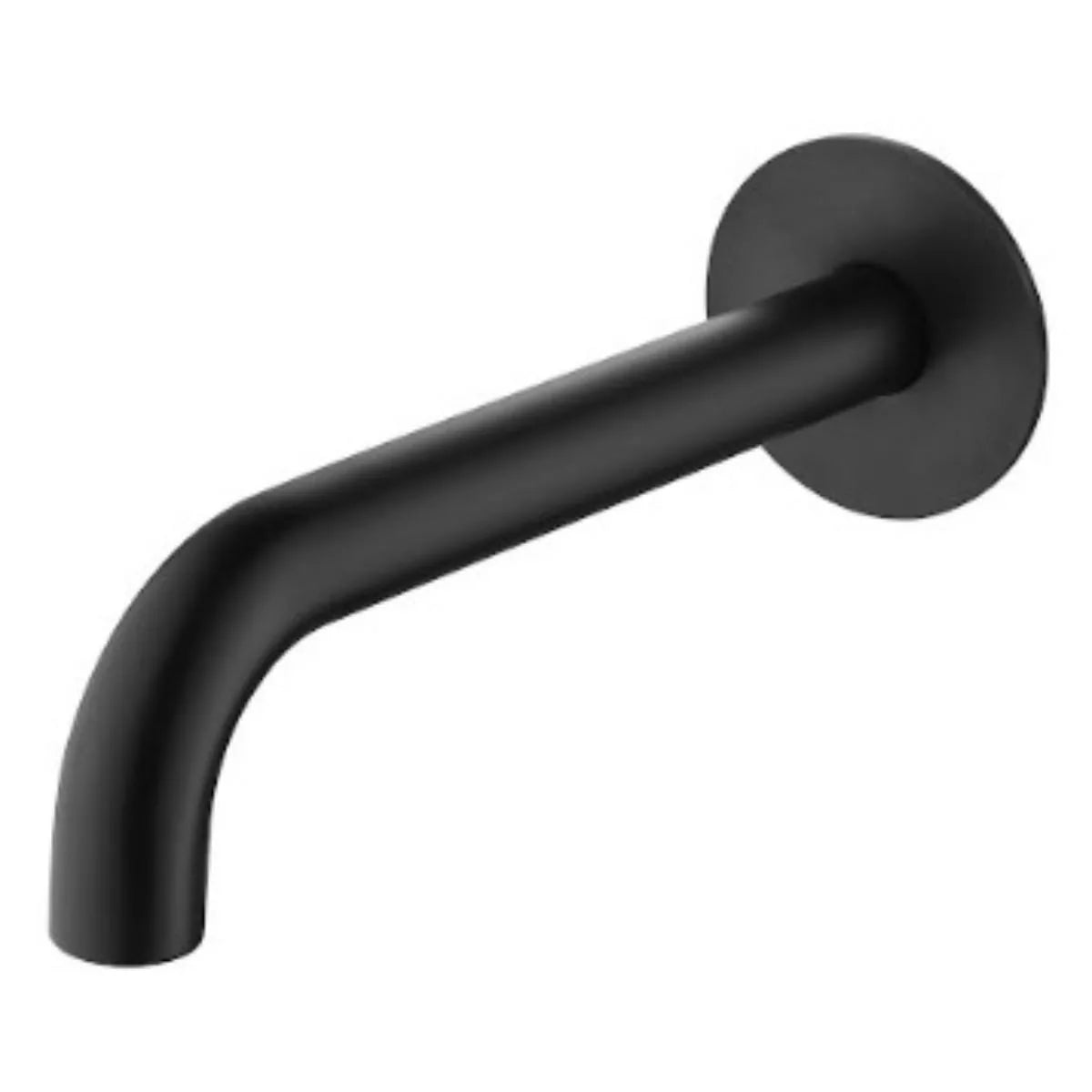 Mica - Matte Black 150mm Curved Spout Upgrade for Wall Mixer Combination