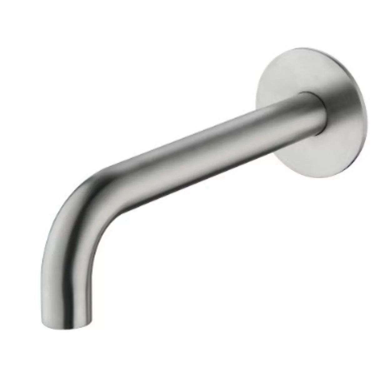 Mica - Brushed Nickel 240mm Curved Spout Upgrade for Wall Mixer Combination