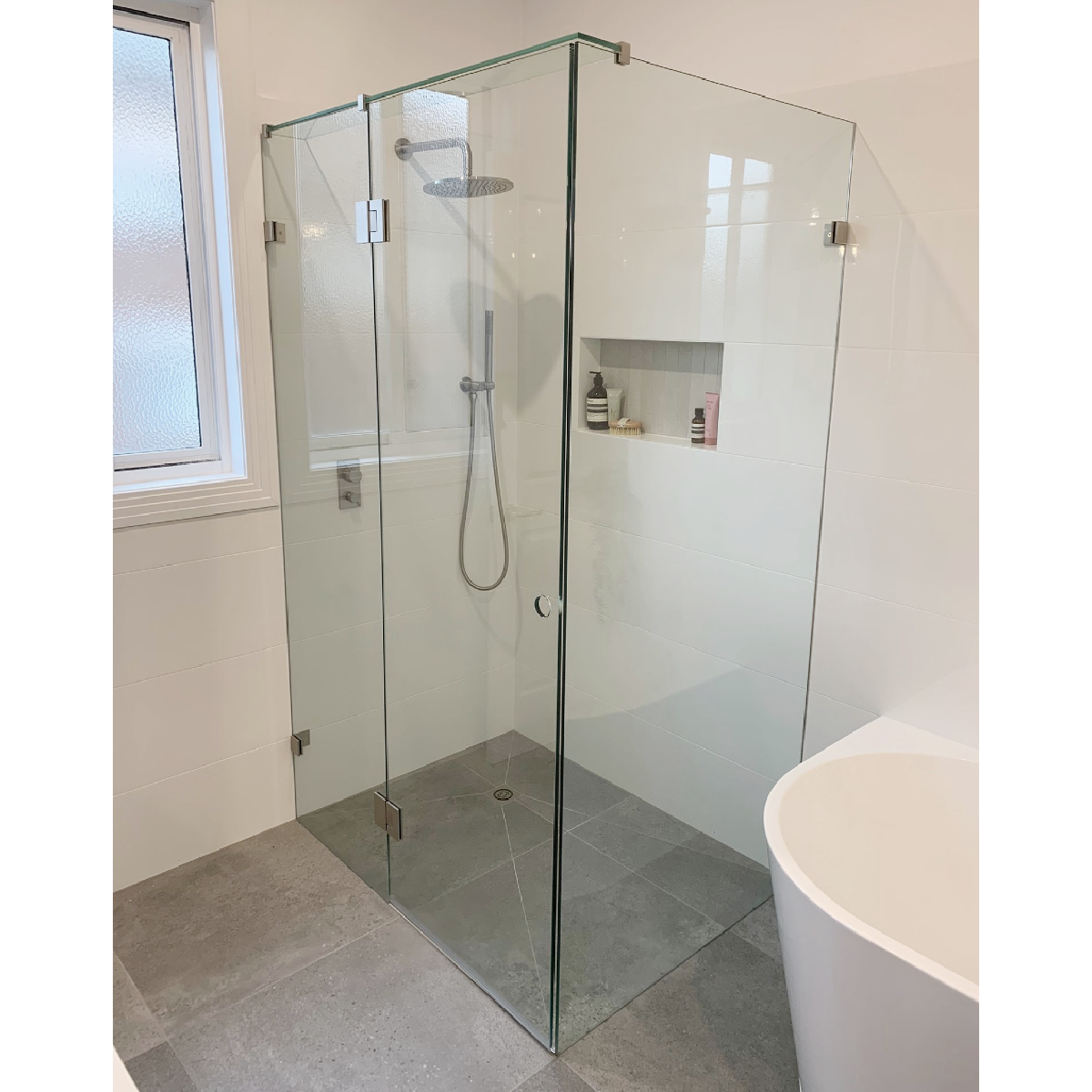 Frameless Shower Enclosure - 900mmx1200mm
