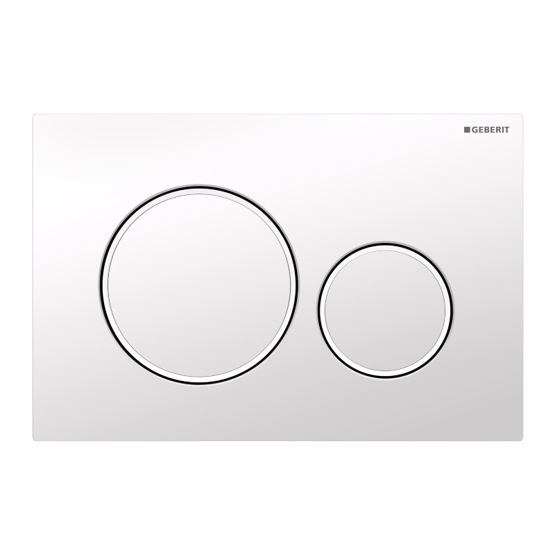 Sigma20 - Matte White Flush Plate for Sigma Concealed Cistern