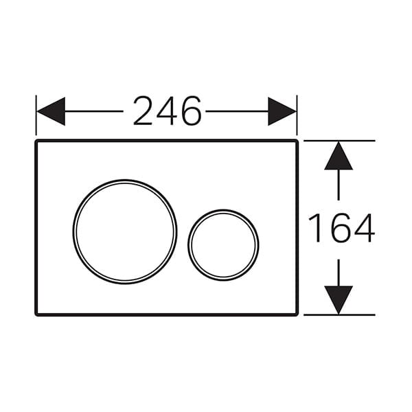 Sigma21 - Slate Flush Plate for Sigma Concealed Cistern