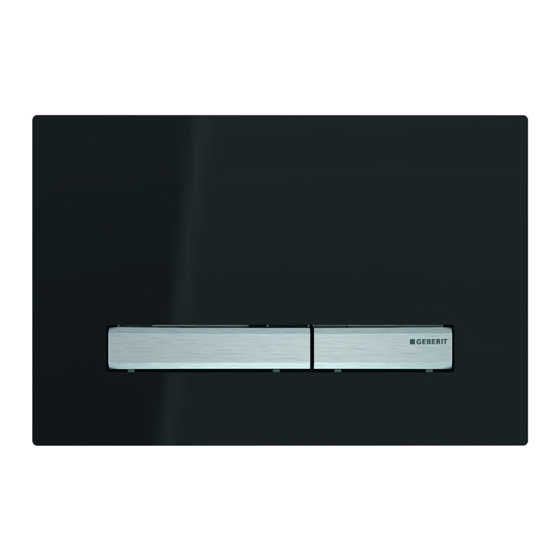 Sigma50 - Black Glass Flush Plate for Sigma Concealed Cistern