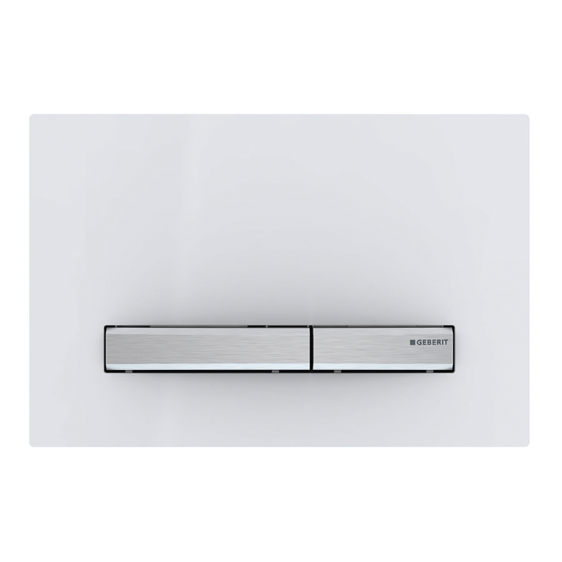 Sigma50 - White Glass Flush Plate for Sigma Concealed Cistern