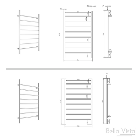 Round Towel Ladder 1150 x 700mm