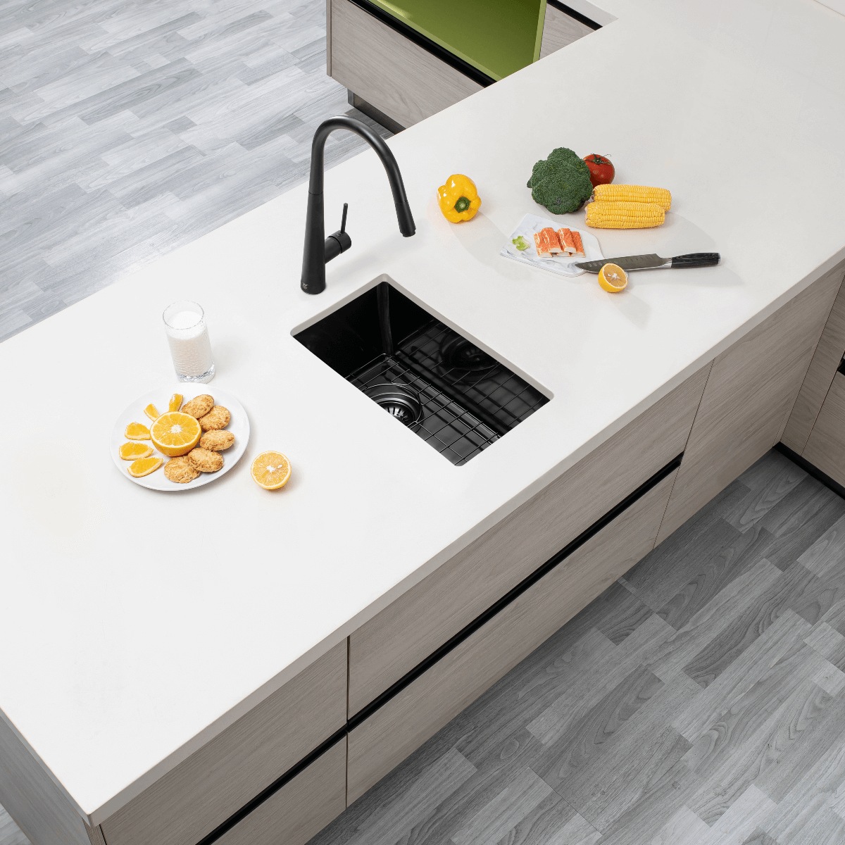 Kitchen Sink - Gunmetal Stainless Steel Double Bowl Sink
250x450x215mm