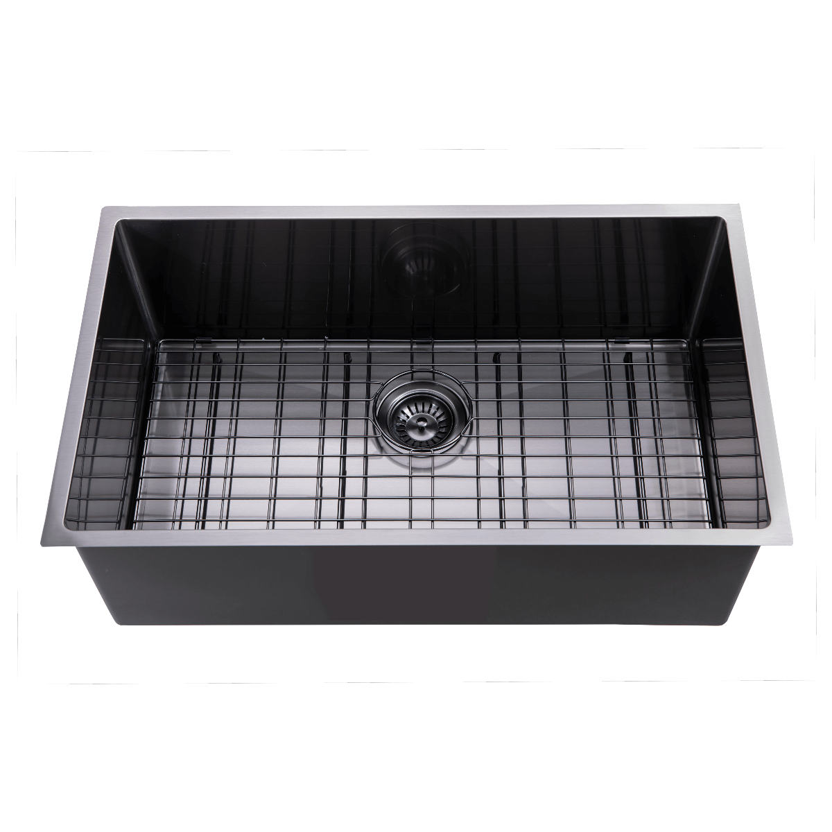 Kitchen Sink - Gunmetal Stainless Steel Single Bowl Kitchen Sink
762x457x254mm