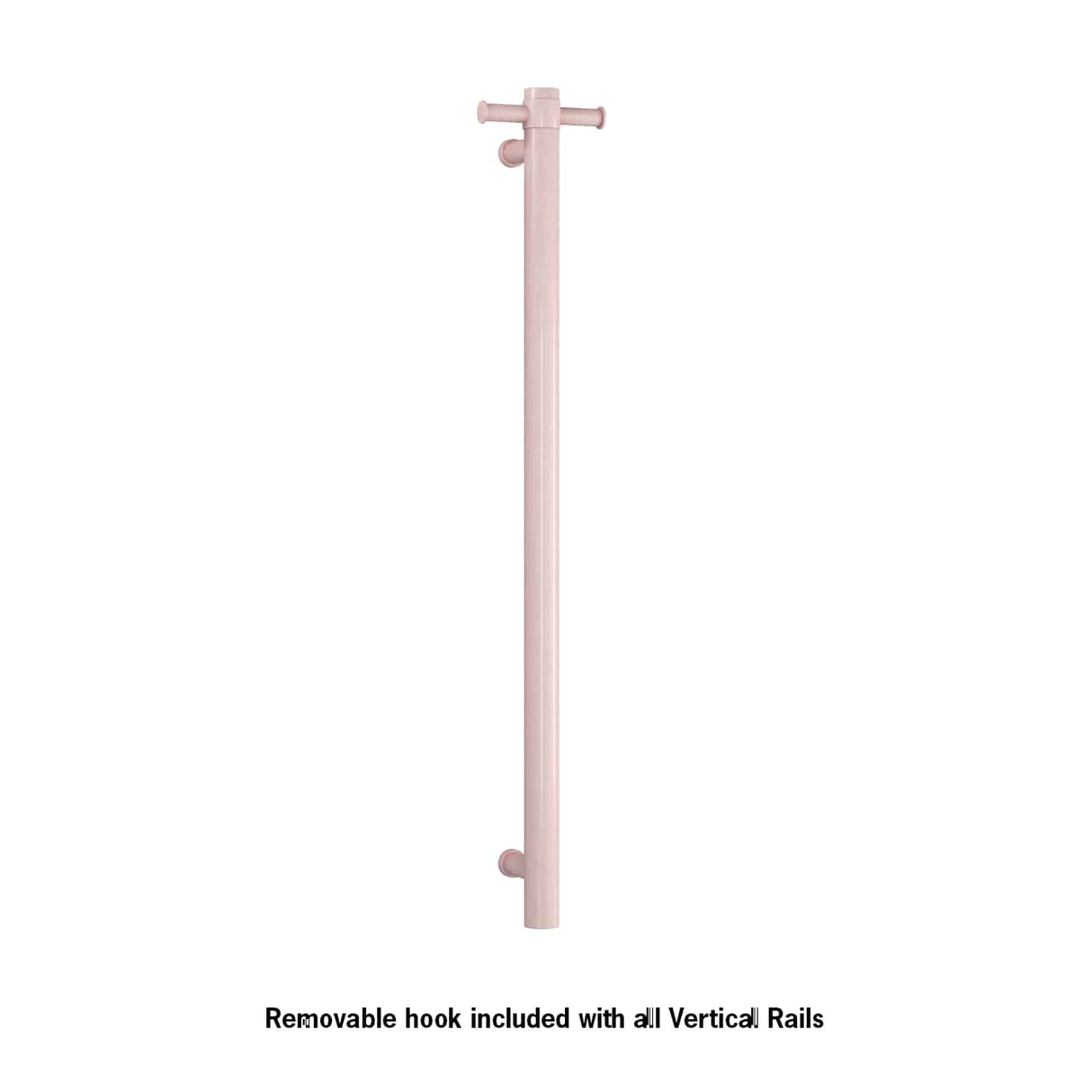 Thermorail - Straight/Round 12Volt Vertical Bar 900x142x100mm 26Watts With Optional Hook - Dusty Pink