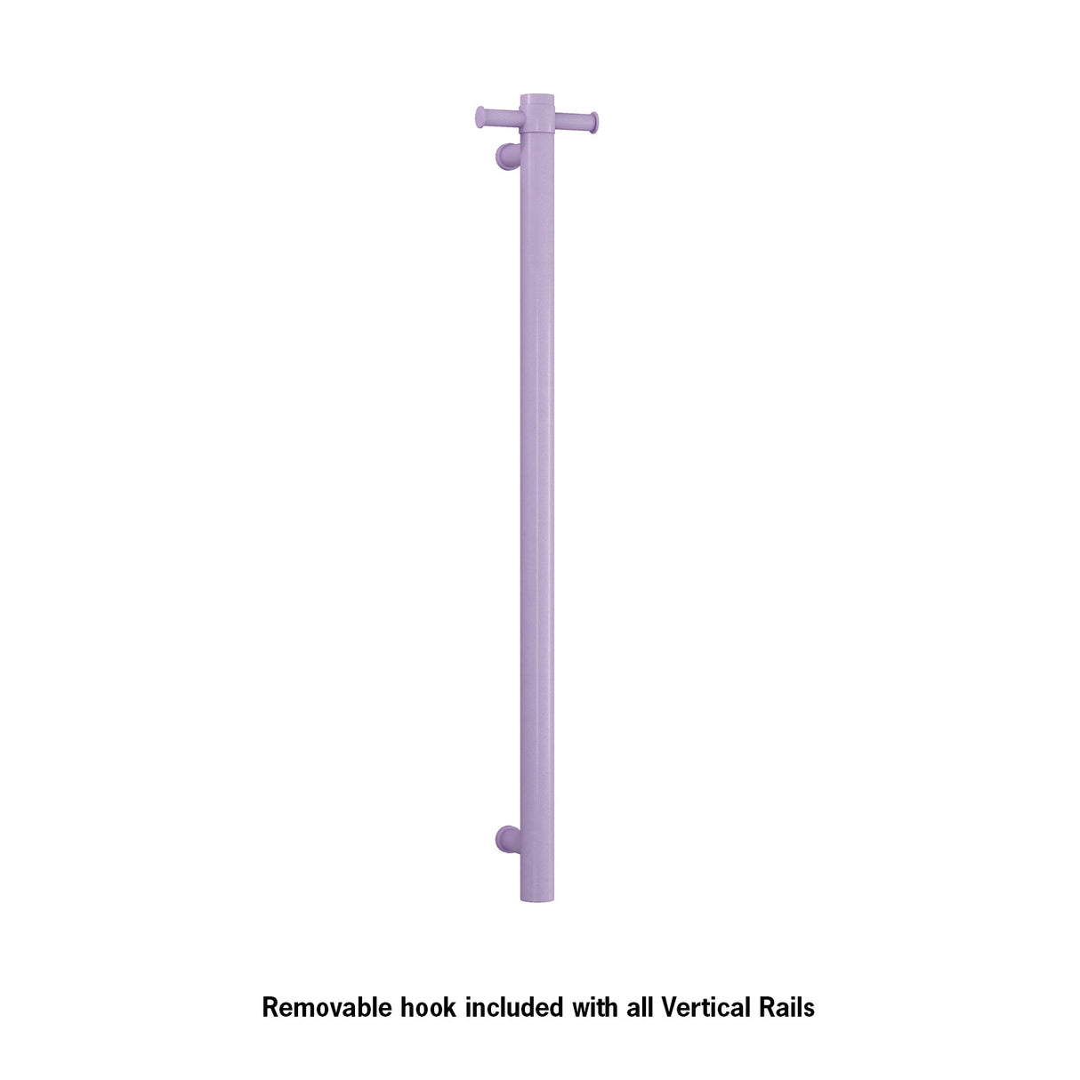 Thermorail - Straight/Round 12Volt Vertical Bar 900x142x100mm 26Watts With Optional Hook - Lilac Satin