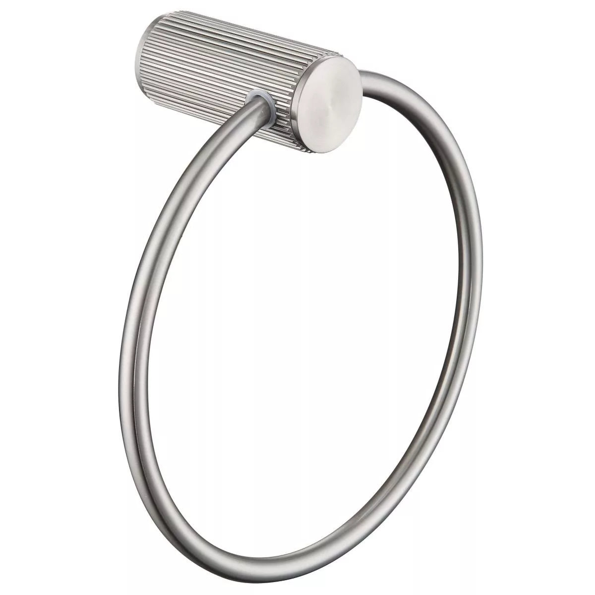 Mica - Brushed Nickel Fluted Towel Ring