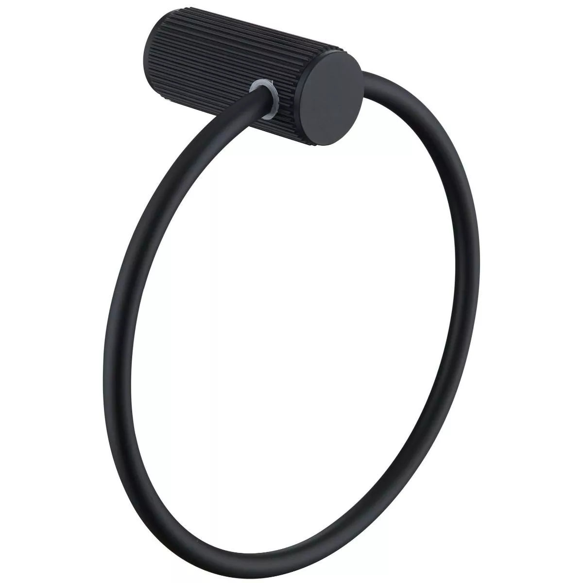 Mica - Matte Black Fluted Towel Ring
