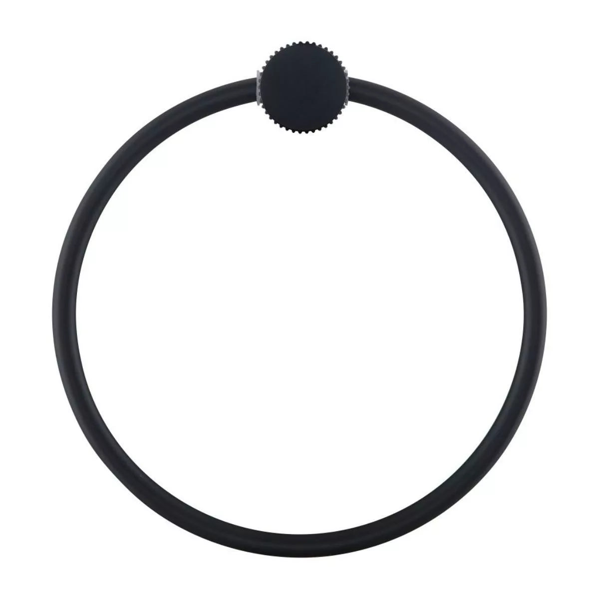 Mica - Matte Black Fluted Towel Ring