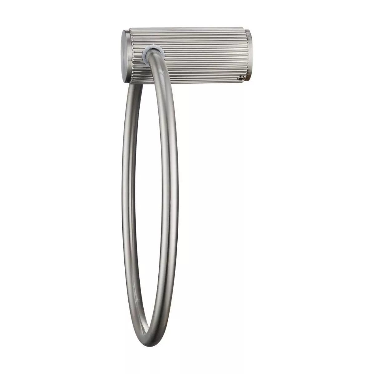 Mica - Brushed Nickel Fluted Towel Ring