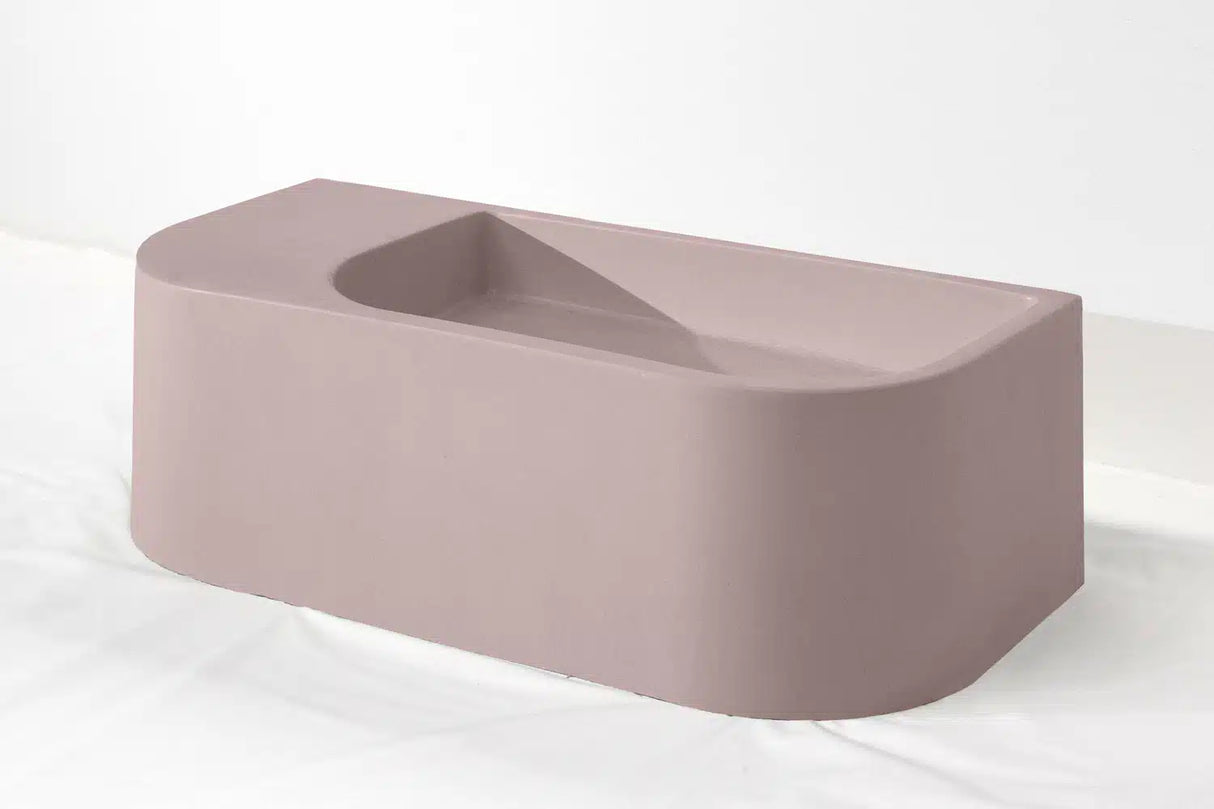 Flyta Concrete Right Basin - 670x320x220mm Blush