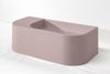 Flyta Concrete Right Basin - 670x320x220mm Blush