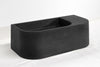 Flyta Concrete Left Basin - 670x320x220mm Coal