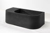 Flyta Concrete Right Basin - 670x320x220mm Coal