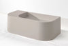 Flyta Concrete Right Basin - 670x320x220mm Ivory