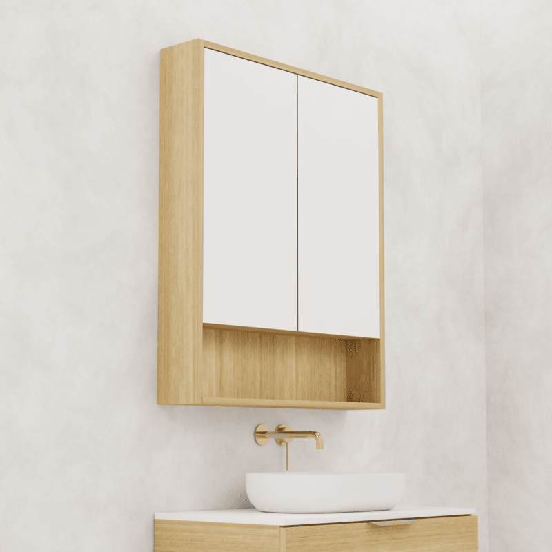 Carini - 750mm Light Oak Shaving Cabinet