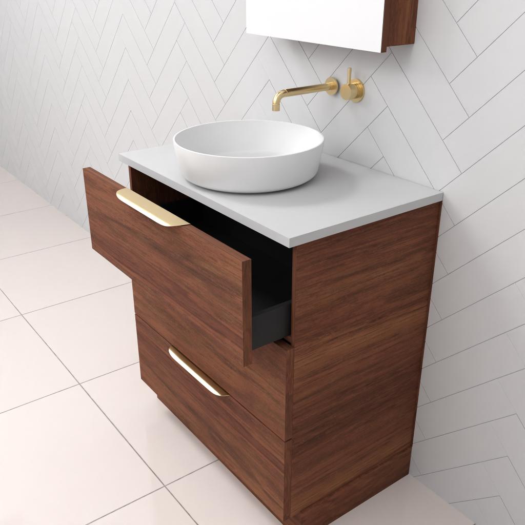 Celeste Trio - 750mm Tasmanian Blackwood Freestanding Vanity