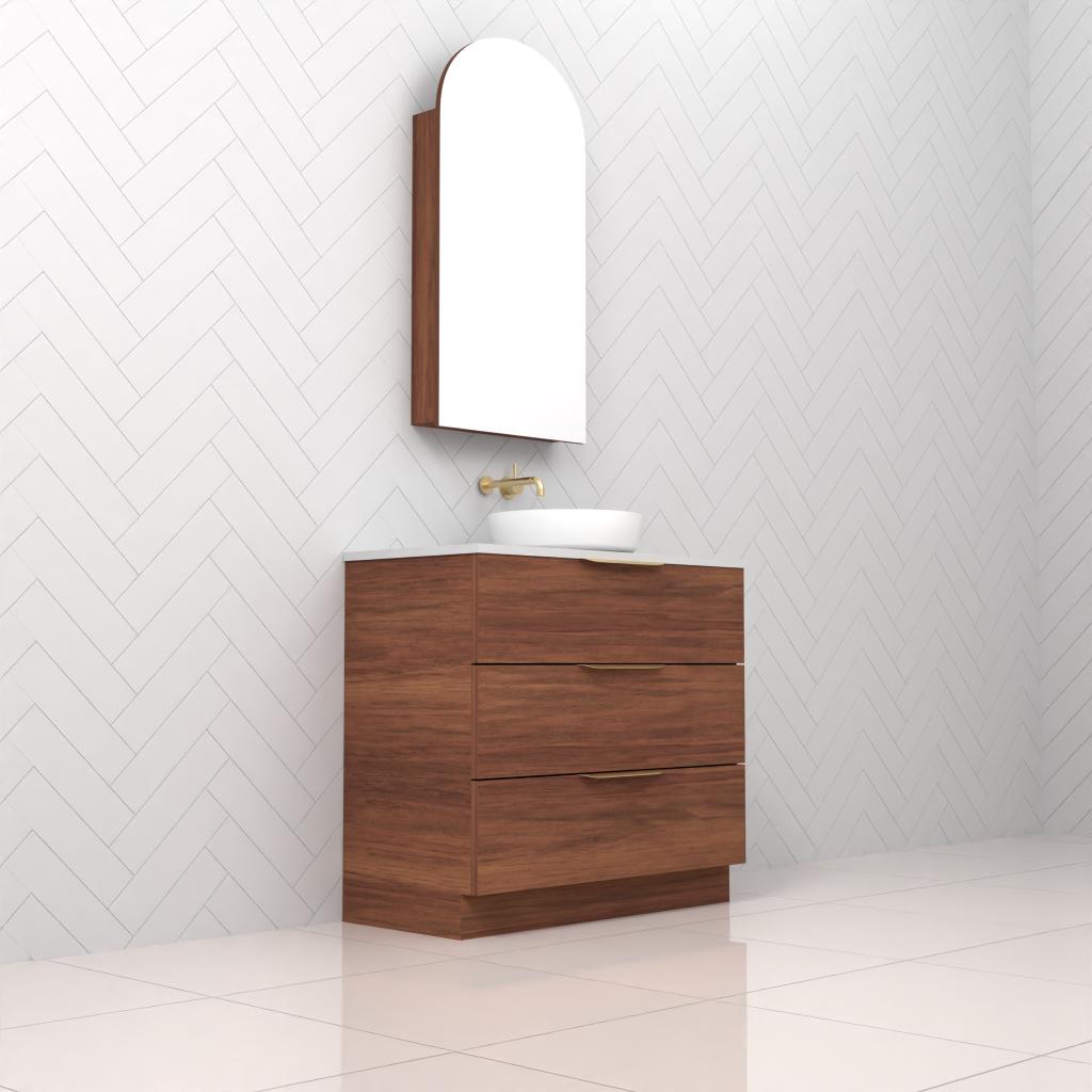 Celeste Trio - 900mm Tasmanian Blackwood Freestanding Vanity